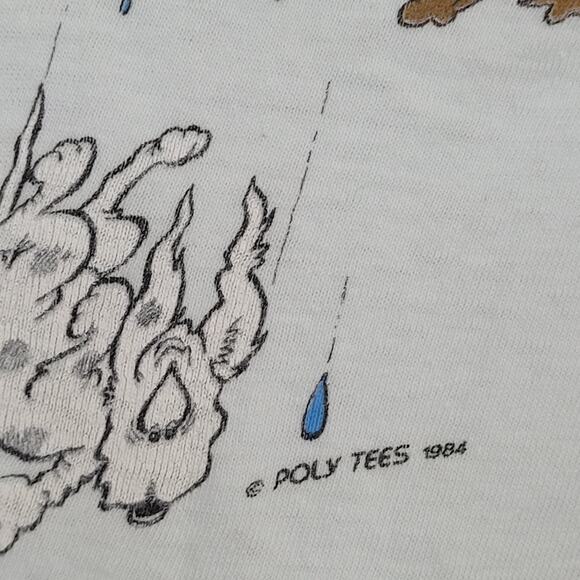 Vintage 1984 Dog Cat Shirt Womens Medium 19x22 White - Picture 10 of 15